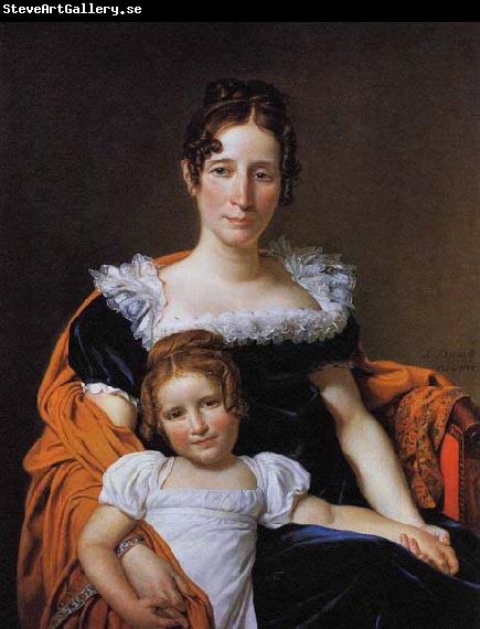 Jacques-Louis  David Portrait of the Comtesse Vilain XIIII and her Daughter